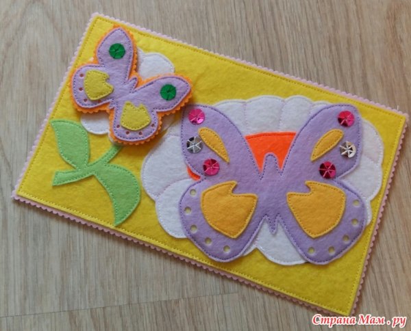 Открытка для мамы из фетра