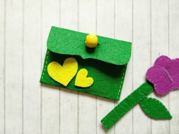 Кошелёк из фетра своими руками