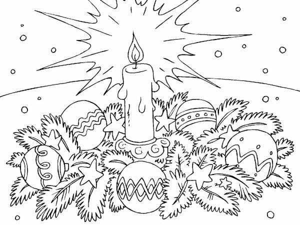 Раскраски новогодние для детей