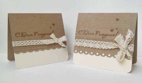 Открытки из крафтовой бумаги