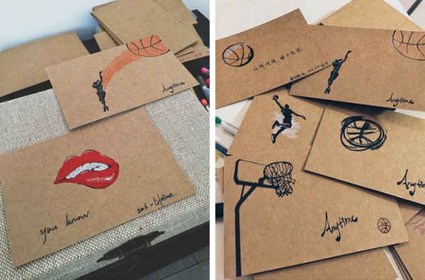 Открытки на крафтовой бумаге