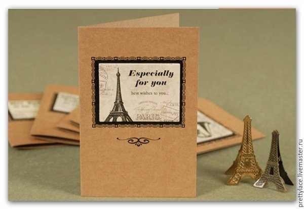 Винтажные открытка крафт