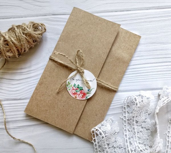 Крафт конверт для упаковки подарков