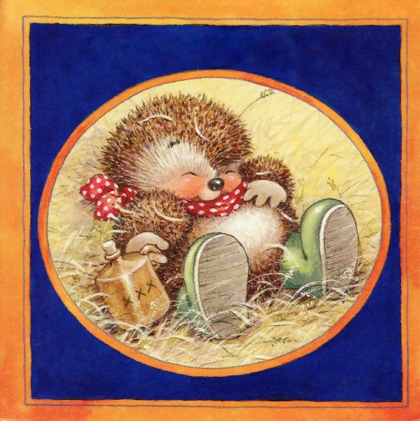 Ежики для декупажа