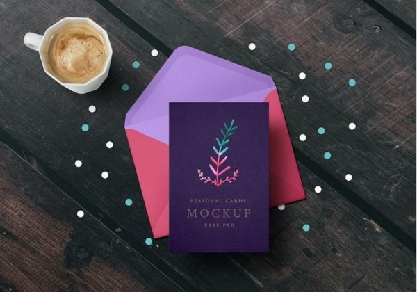 Мокап открытки