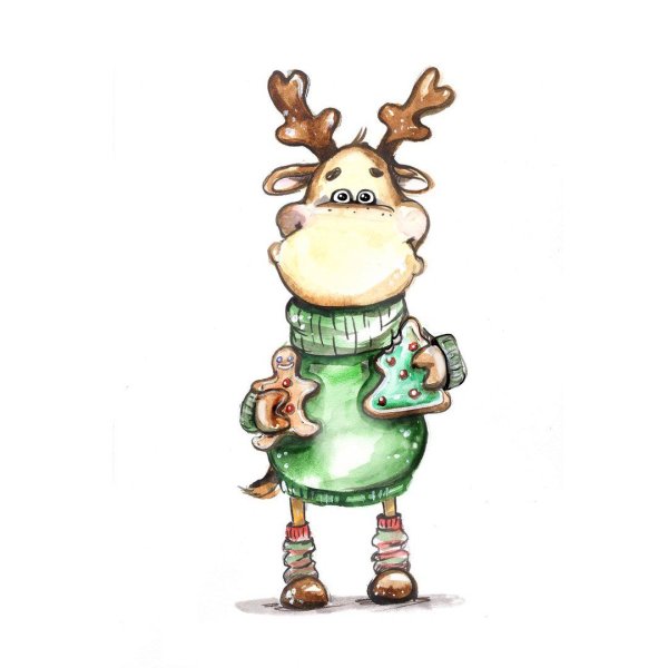 Прикольные новогодние олени