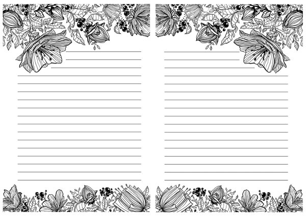 Листы блокнота для распечатки