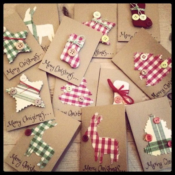 Рукодельные новогодние открытки