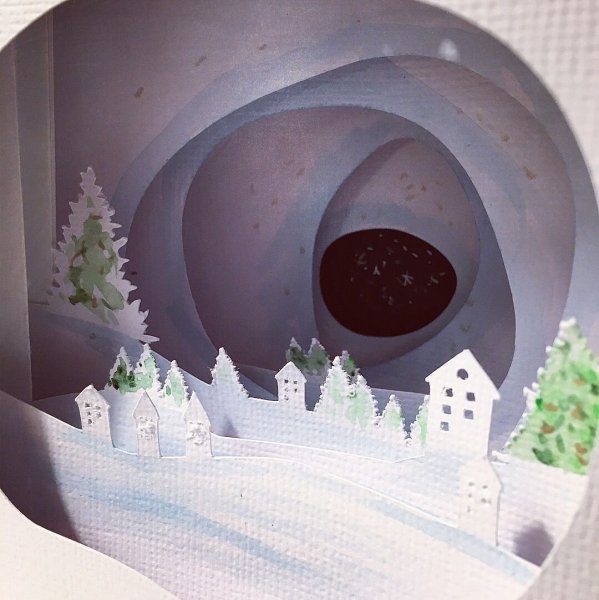 Открытка тоннель новый год