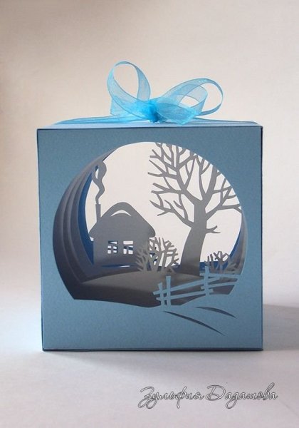 Объемная Новогодняя открытка