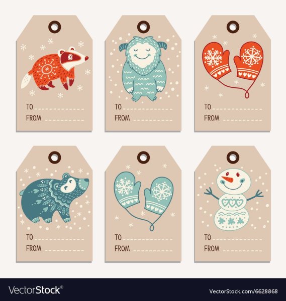 Бирки на подарки новогодние