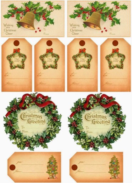 Новогодние карточки для подарков