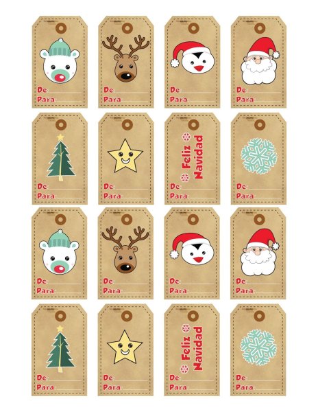 Новогодние ярлычки для подарков