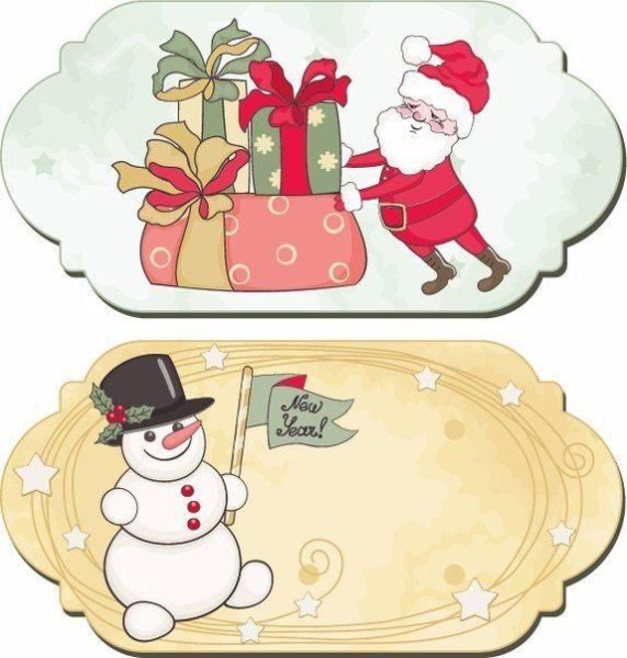 Новогодние Стикеры на подарки