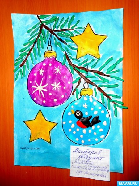 Пластилинография Новогодняя игрушка