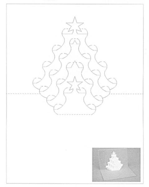 Трафареты для объемных открыток киригами