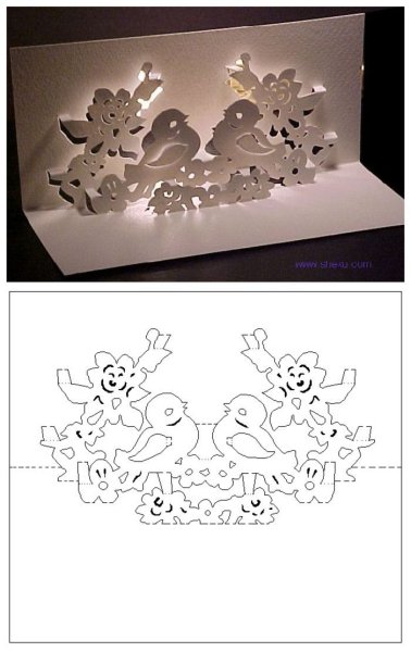 Трафареты для объемных открыток
