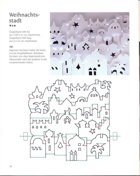 Киригами новогодние схемы