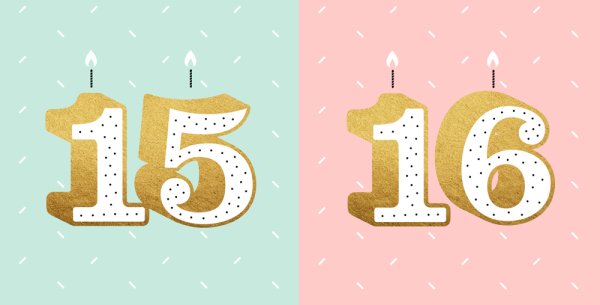 Открытки с днём рождения 16 лет