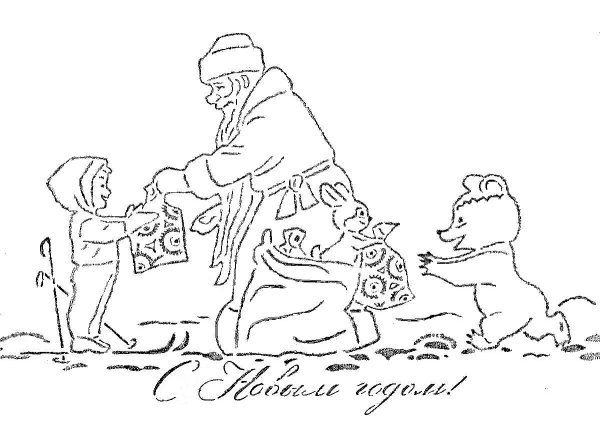 Вытынанки новогодние Печкин