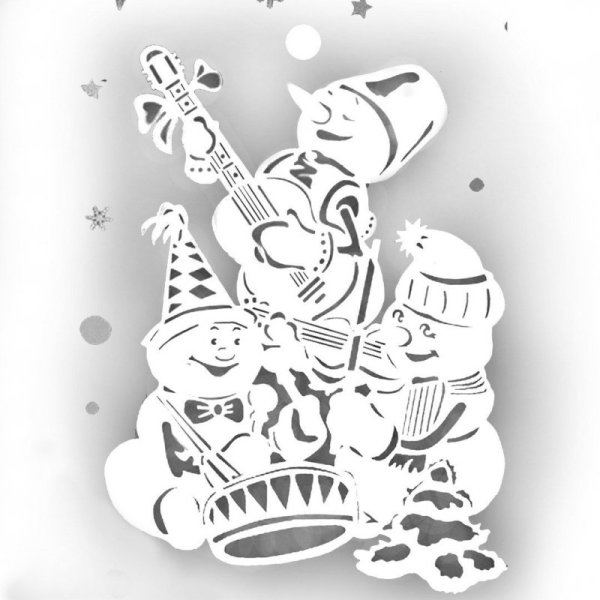 Музыкальные трафареты на окна