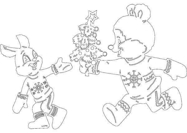 Советские вытынанки на новый год