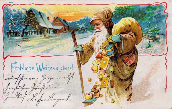Weihnachtsmann старые открытки