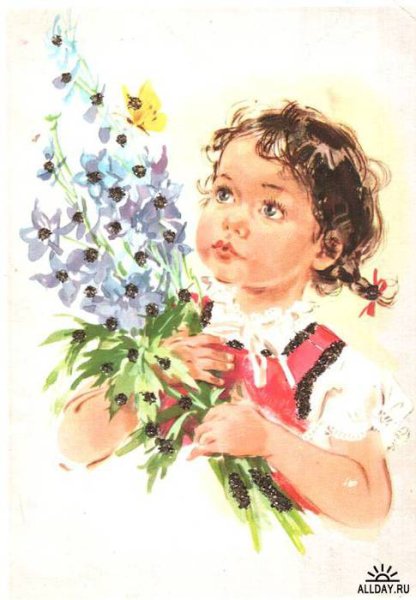 Старые советские открытки с детьми