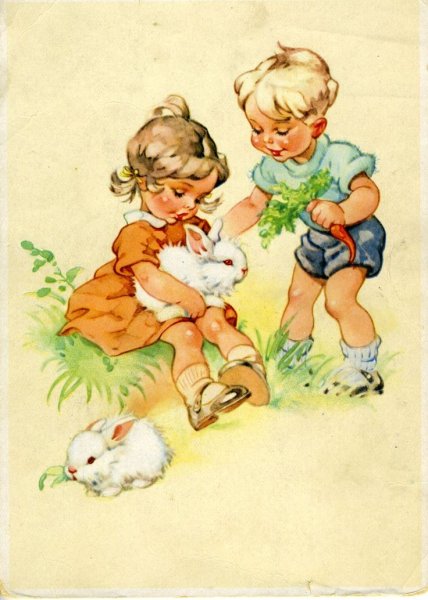 Старинные детские открытки
