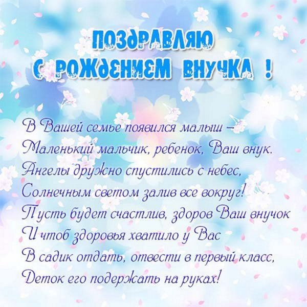 Поздравление с рождением вука
