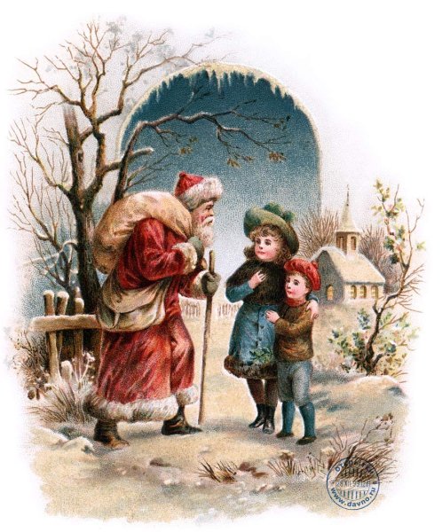 Винтажные новогодние иллюстрации