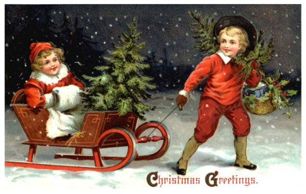 Винтажные новогодние открытки