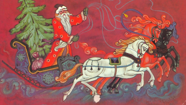 Советские новогодние открытки 1960