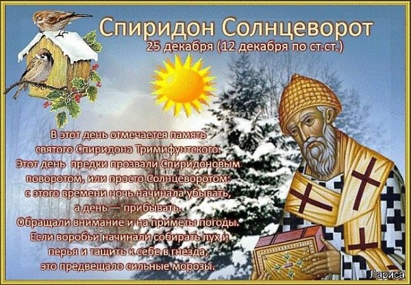 Спиридон Солнцеворот праздник