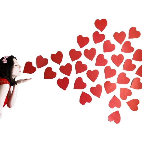 Поцелуй с сердечком