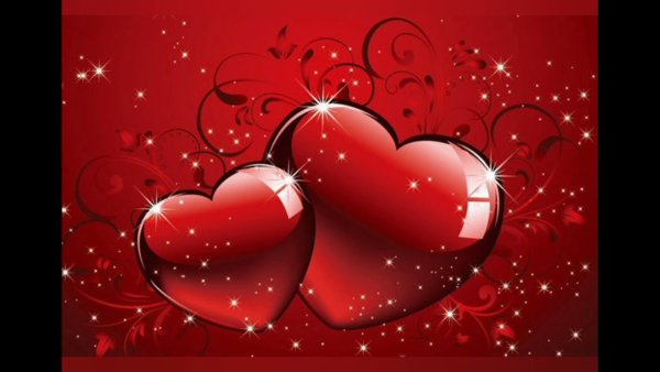 Валентинки два сердечка