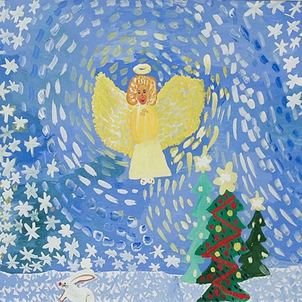 Рисунок на тему Рождество