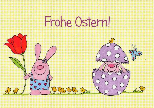 Открытки с Пасхой на немецком языке