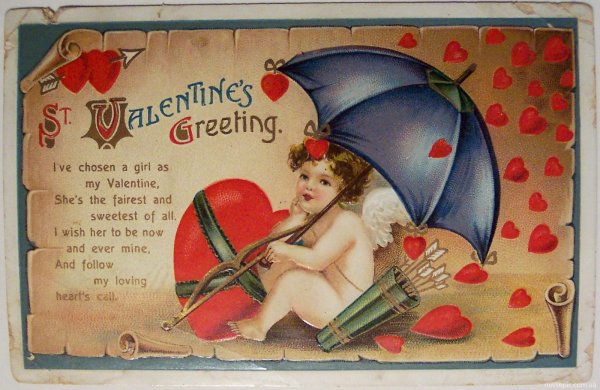 Открытка с днем Святого Валентина на немецком