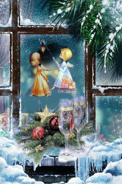 Новогодняя чашка кофе