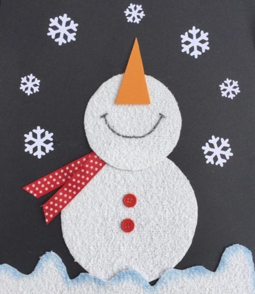 Аппликации "Снеговик"
