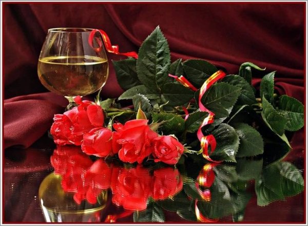 Красивые букеты на добрый вечер с надписями