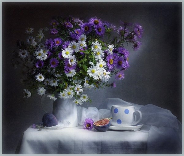 Вечерние полевые цветы с пожеланиями