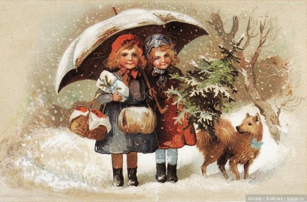 Винтажные новогодние открытки