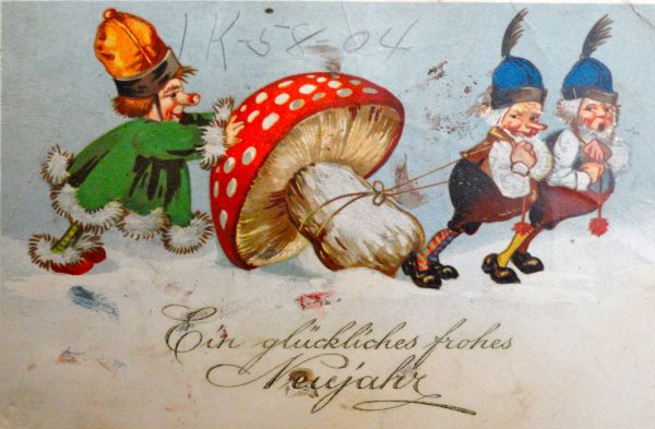 Рождественская открытка в стиле ретро