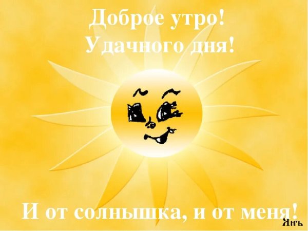 Доброе утро солнышко