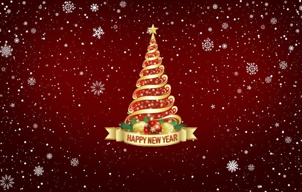 Открытка "Новогодняя елка"