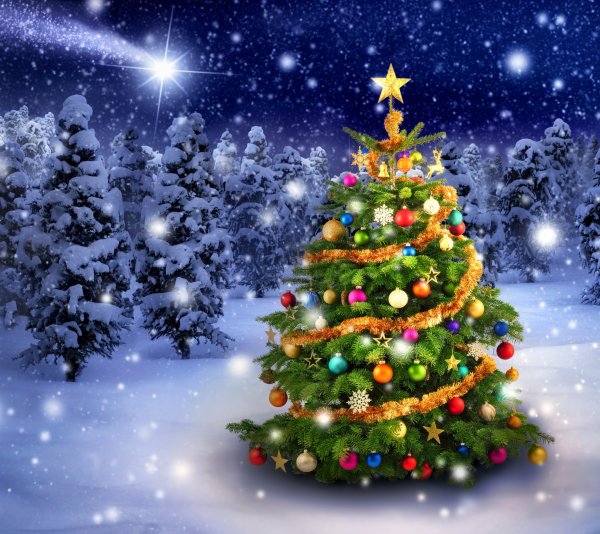 Открытка "Новогодняя елка"