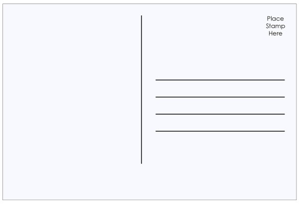 Почтовая открытка оборот