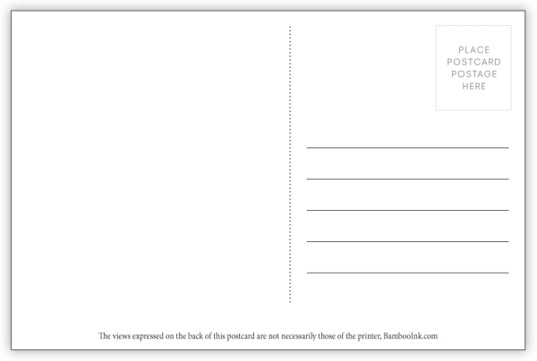 Оборот почтовой открытки шаблон